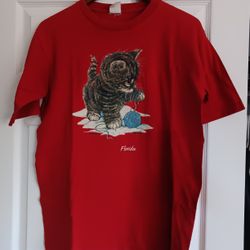 Vintage Cat tshirt Size Large