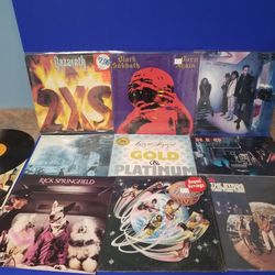 Nice Vinyl 33 Record Collection with Rock Black Sabbath Nazareth Lynyrd Skynyrd REO Speedwagon Moody