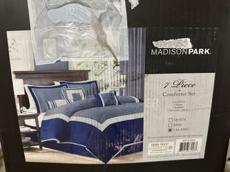 NEW Madison Park Cozy Comforter Set-Deluxe Hotel Collection, All Season Down Alternative Luxury Bedding with Matching Shams, Decorative Pillows, Cal K