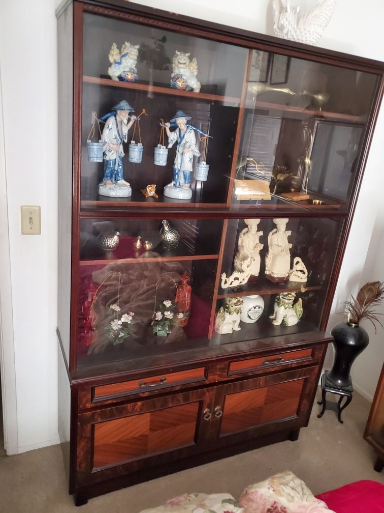 Allwood antique Asian curio cabinet