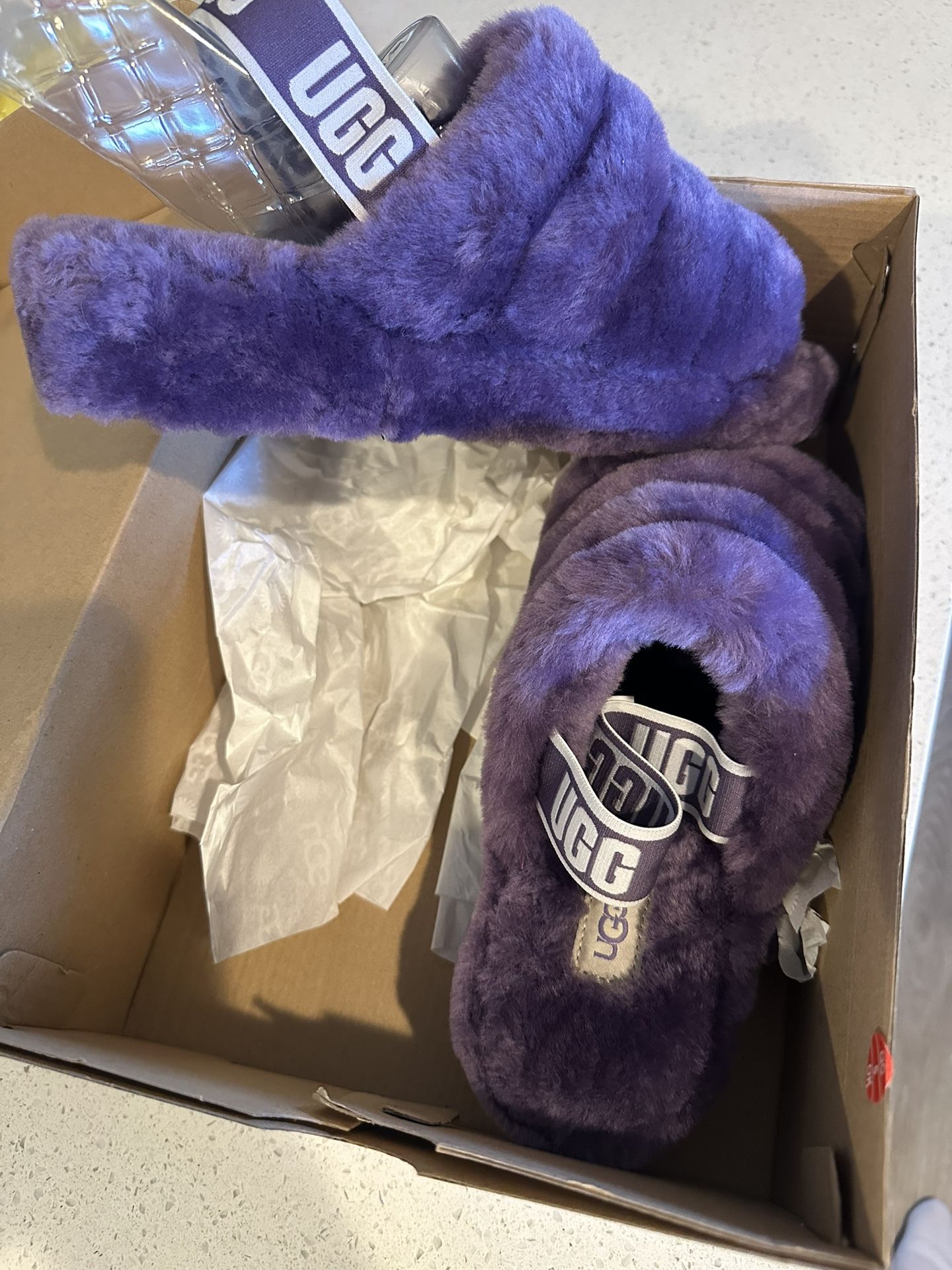 Purple UGG Fluff Yeah Slide Sandal Shoe