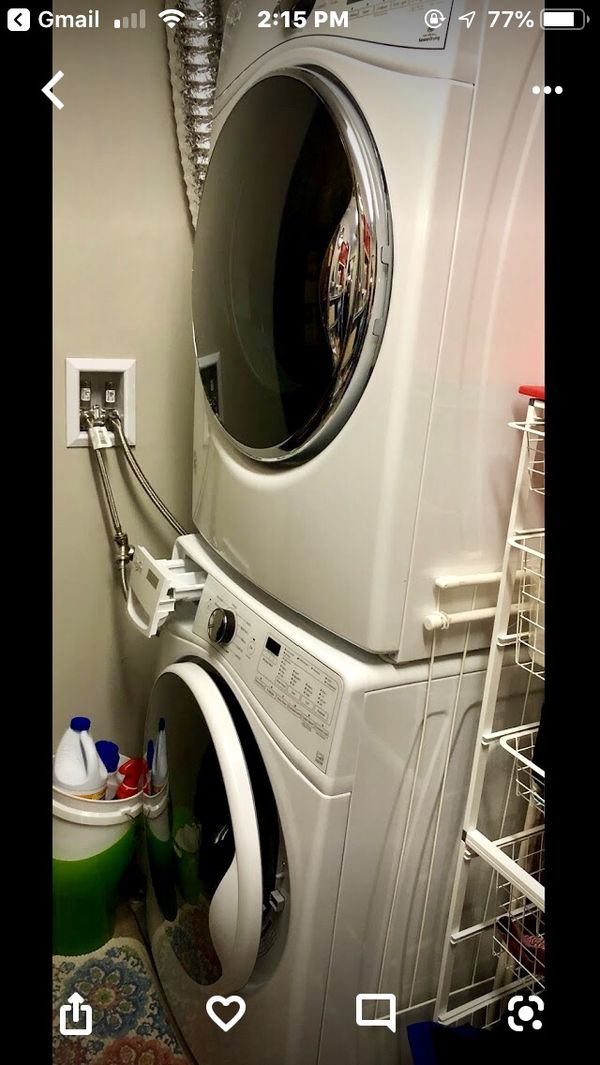 Whirlpool washer/dryer (1yr old) Stackable for Sale in Wayland, MA