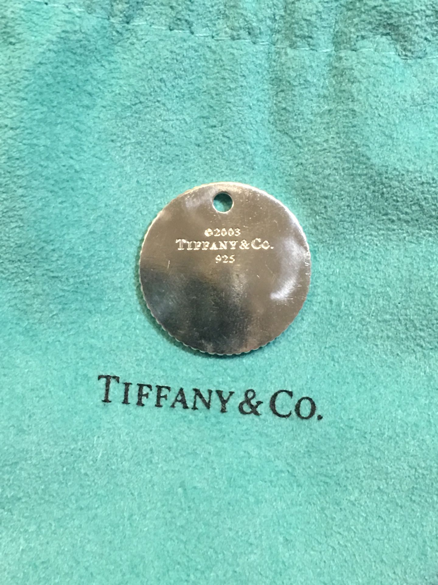 RARE Tiffany & co 2003 coin edge pendant