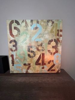 Number art wall