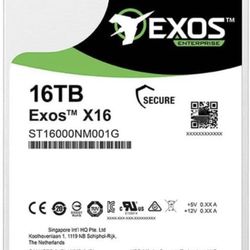 ST16000NM001G 16TB HDD Exos X16 7200 RPM 512e/4Kn SATA 6Gb/s 256MB Cache 3.5-Inch Enterprise Hard Drive
