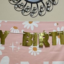 Happy birthday fringe/foil banner
