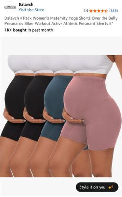 4 pack maternity shorts size M