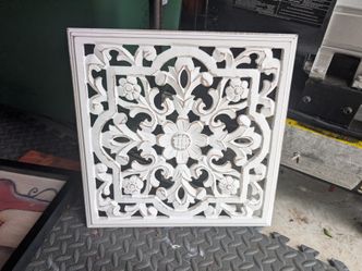 White deco art piece