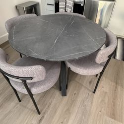 Dining Table + 4 Chairs $350 