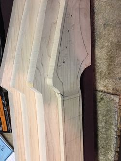 Blank fender style guitar necks