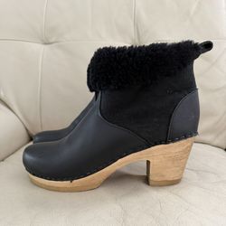 Black Women's Ankle Boots, size - 12, for a narrow foot