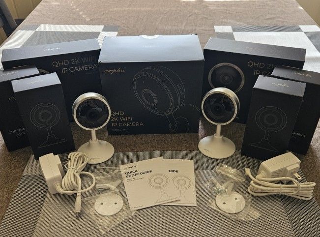 Brand New 2 Pack WiFi Security Cams-2K Video Resolution-Motion-Night Vision-2 Way Talk(Retails $100)