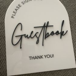 Acrylic 3D Guestbook Sign