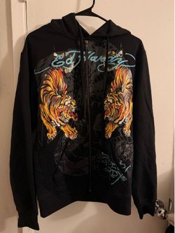Black Ed Hardy Zip-Up Hoodie