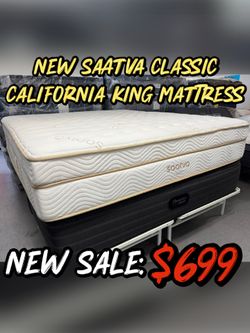 NEW SAATVA CLASSIC CALIFORNIA KING MATTRESS
