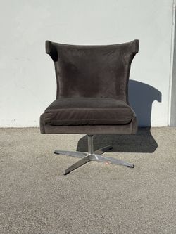 Gray Velvet Swivel Accent Chair – $75