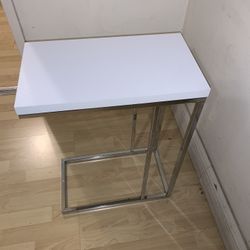 Brand New , Snack Table , White 18”L X 10”W X 25”H