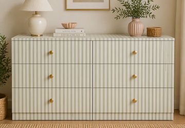 Strip painted new 6 drawer dresser