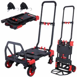 Brand New JJSMKCH 2-in-1 Folding Hand Truck Dolly Cart with Wheels 330LB