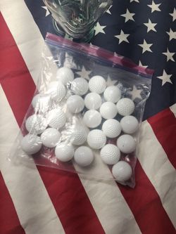 24 PACK White Plastic GOLF BALLS indoor Outdoor Soft White Practice Plastic