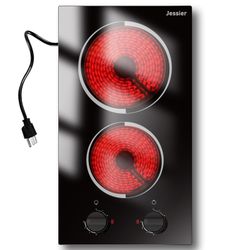 Jessier 2-Burner Electric Cooktop – Portable Ceramic Hot Plate
