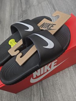 Brand New Nike Kawa Slides – Size 5Y (Youth) – Black/White