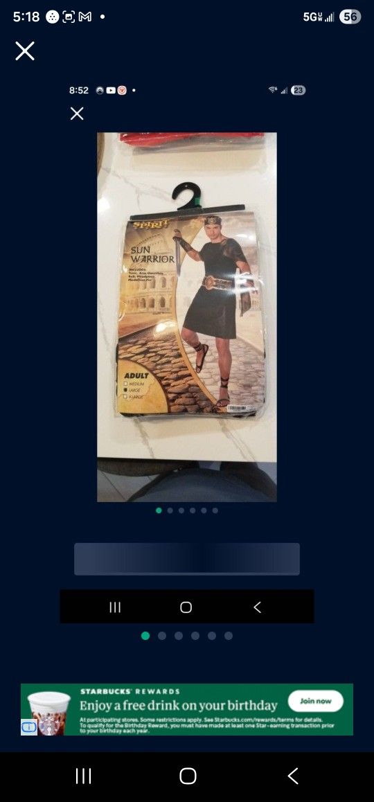 Sun warrior Halloween costume size L