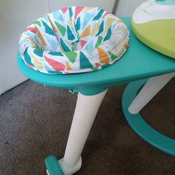  2-in-1 Walk-Around Baby Activity Center & Table, Tropic Cool, Ages 6 Months+

