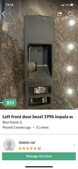 1996 impala door bezel new