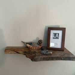 Floating Live Edge Wood Shelf