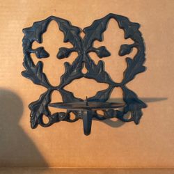 Black wrought Iron Sconces/ Candle Holders