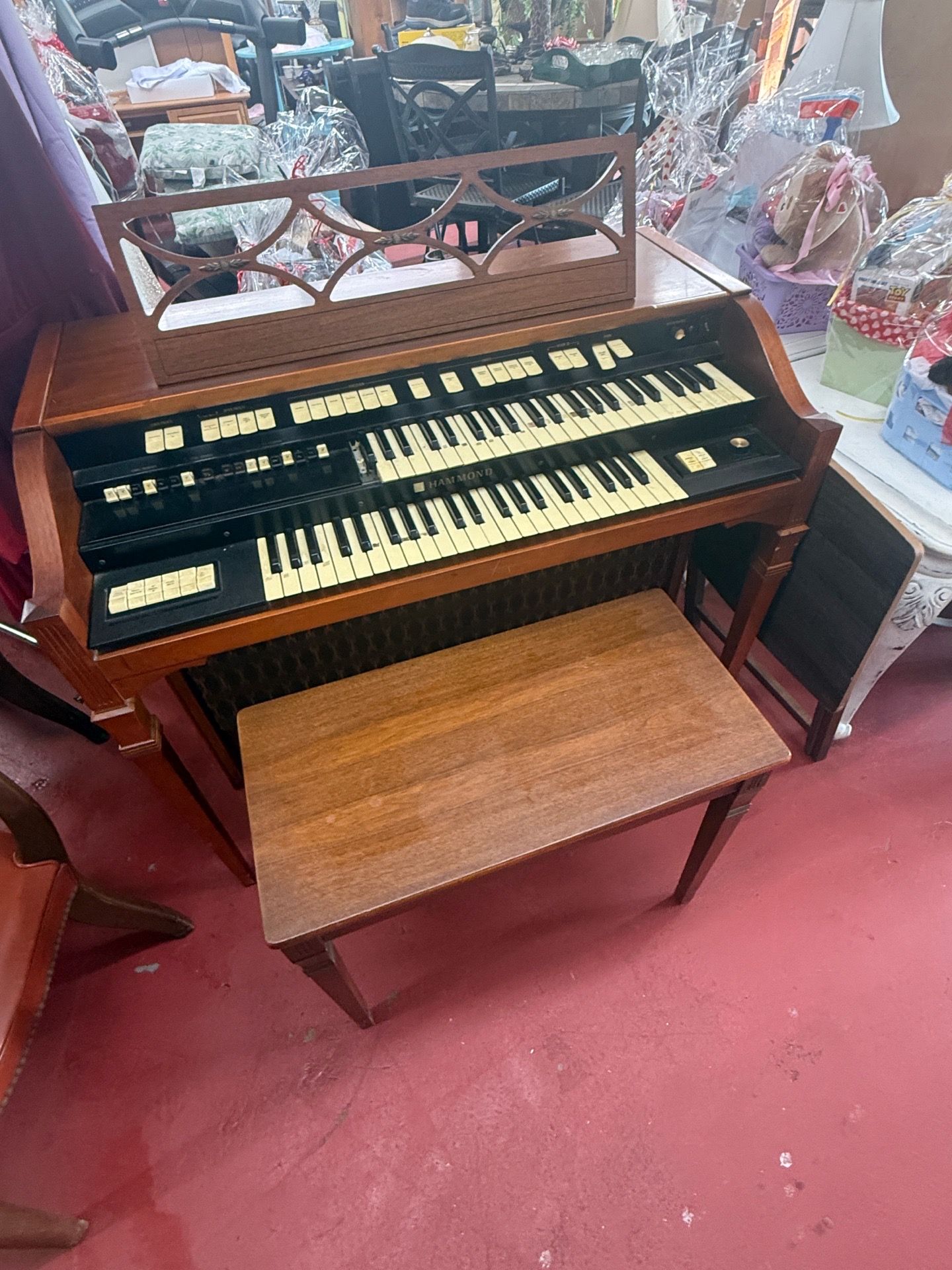 Vintage Hammond Organ with Bench