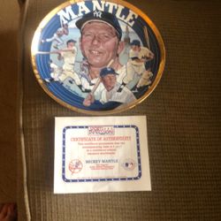 Mickey Mantle Collectors plate