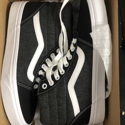 Vans Black White High Top 7.5 Mens Jersey 