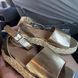 Size 8 Gold Sandals 