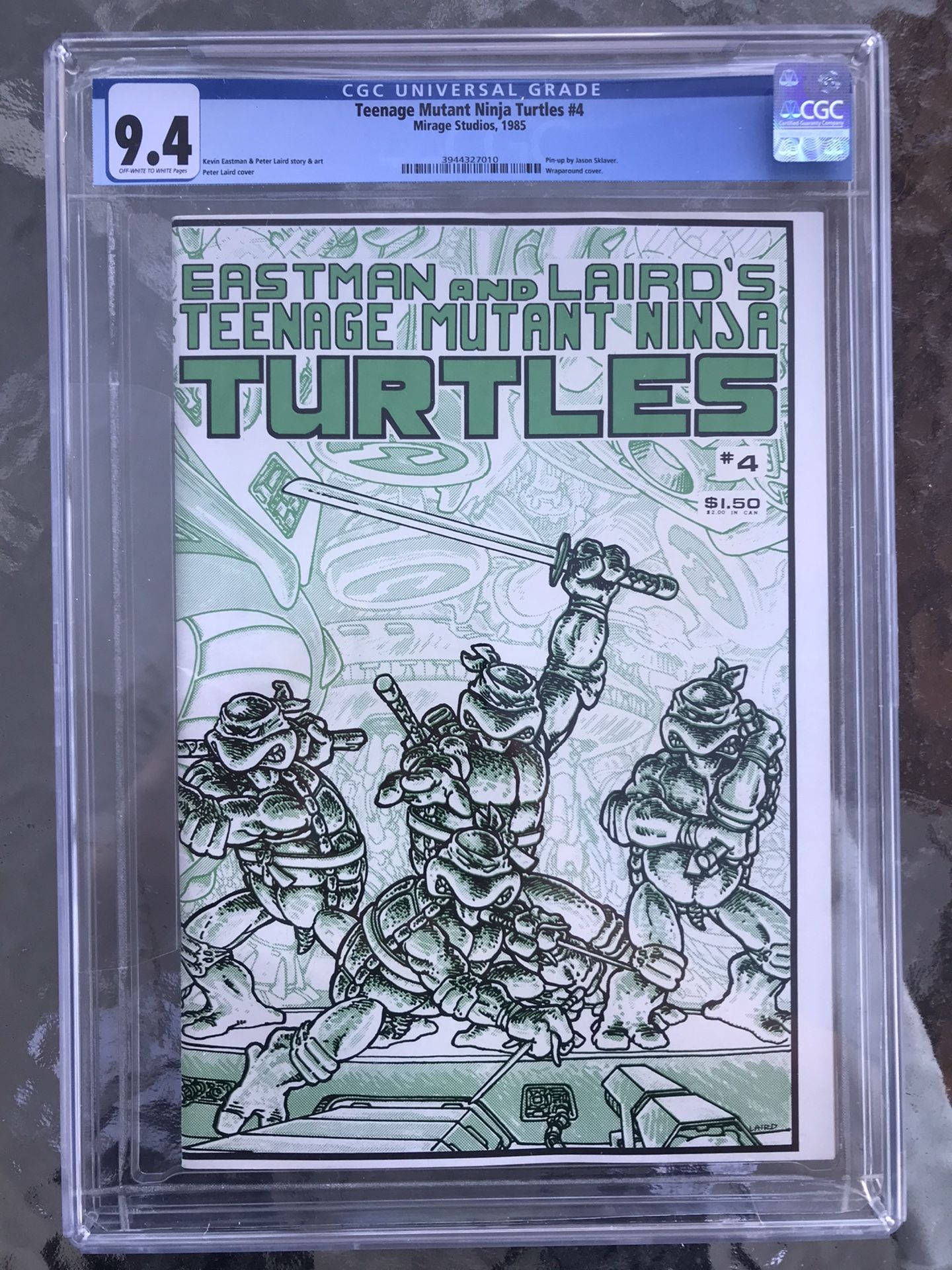 Teenage Mutant Ninja Turtles #4 (1985) CGC 9.4 — O/w to White