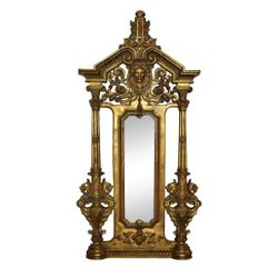 Mid 20th Century French Loius XlV Style Giltwood Mirror 