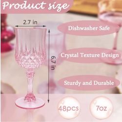 Copas De Plástico Rosa 