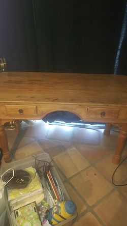 Handmade pine 4 drawer desk 24x65x30