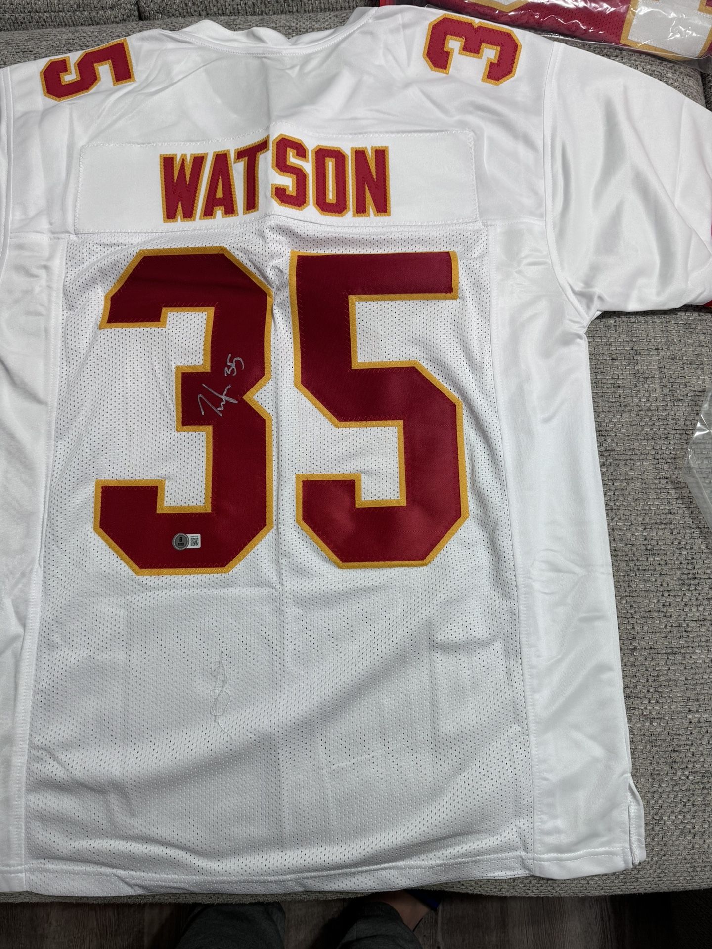 Jaylen Watson Signed Autograph Custom Jersey - Beckett Coa - Kansas City Chiefs