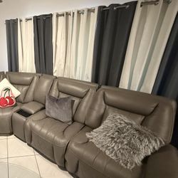 2 Leather Recliner Seats from Sectional – Super Comfortable – MUST SELL