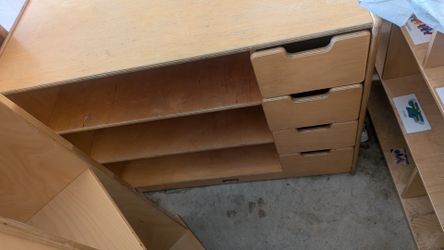 Commercial Preschool / Daycare Storage Cabinet with Drawers
