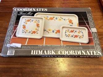 1986 NIB Vintage 3 piece Lacquerware Trays - Himark Coordinates “Floral Mist”