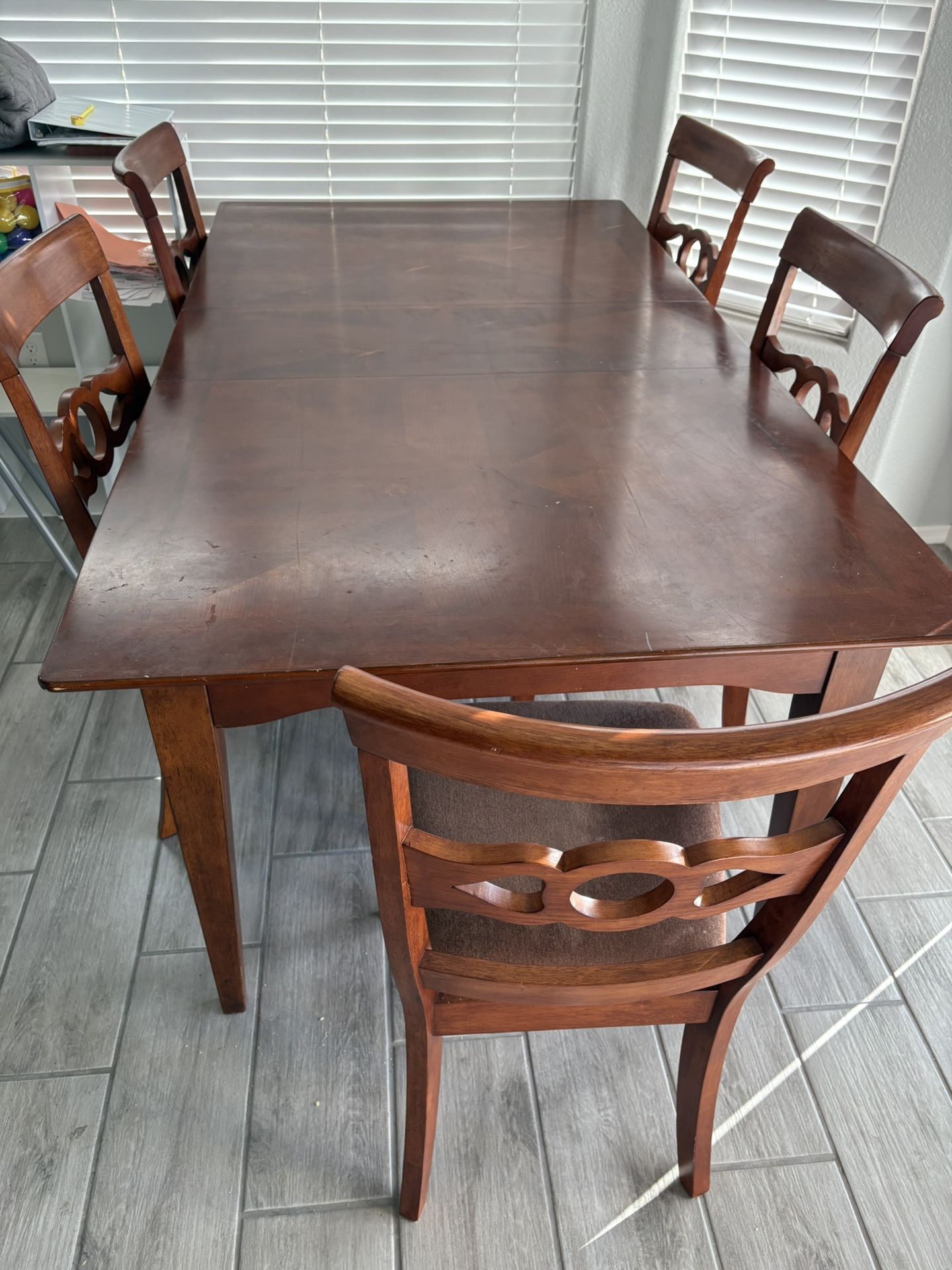 6 Seat Wooden Leaf Table