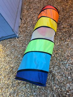 Rainbow Kids Crawl-Through Play Tunnel (5–6 ft)