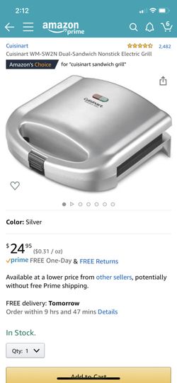 Cusinart dual-sandwich nonstick electric grill