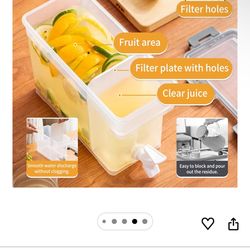 Cold Kettle with Faucet, 6L Refrigerator Juice Water Pitcher