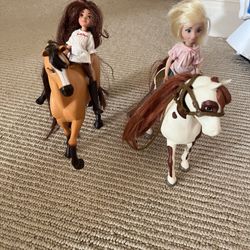 Spirit, riding, free horses with dolls