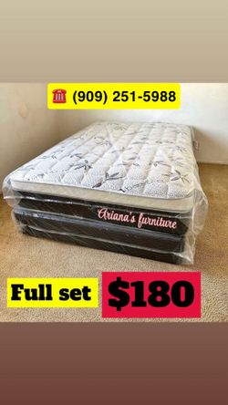Full size pillow top mattress with box spring included