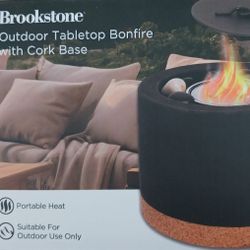 Outdoor Tabletop Bonfire with Cork Base